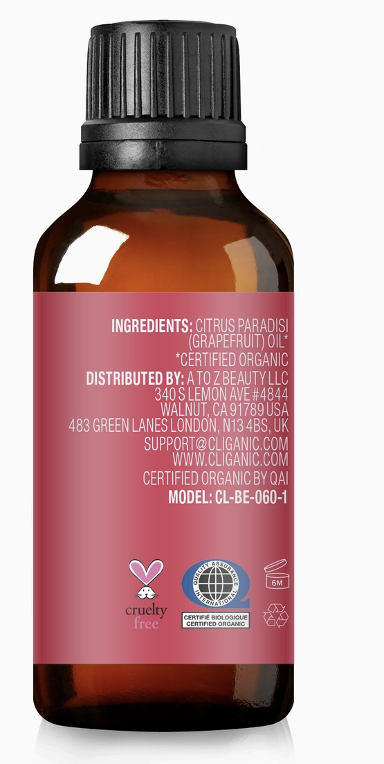 Organic Pink Grapefruit Essential Oil (1oz)