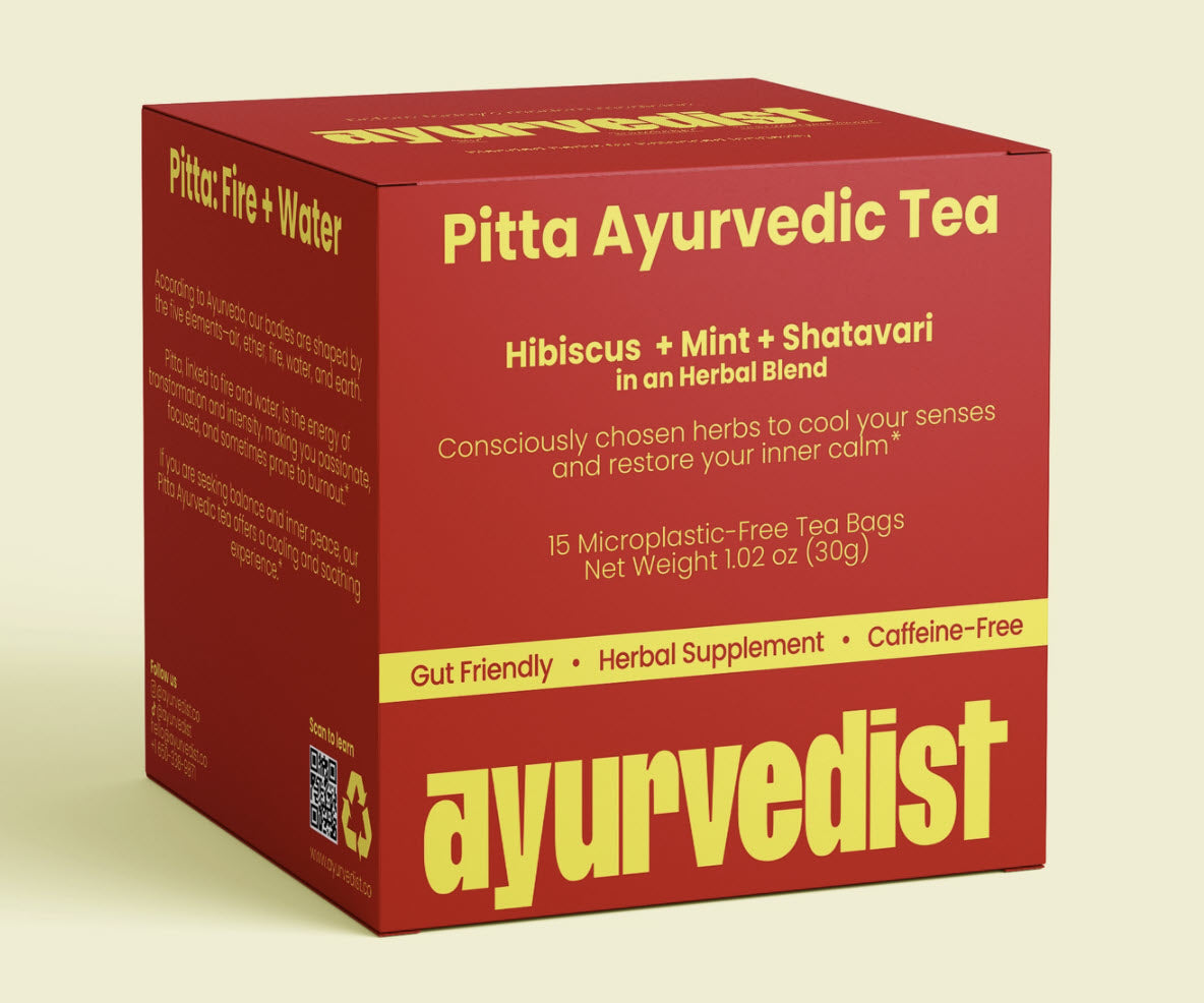 Organic Pitta Ayurvedic Tea: Hibiscus, Mint, Shatavari