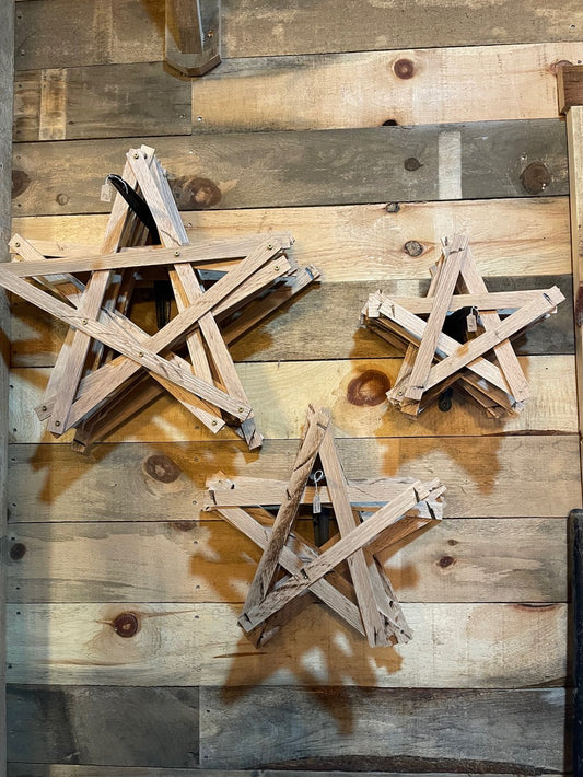 Handmade Rustic Wooden Stars - 3 sizes