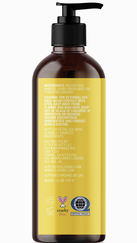 Organic Sunflower Oil - 8oz