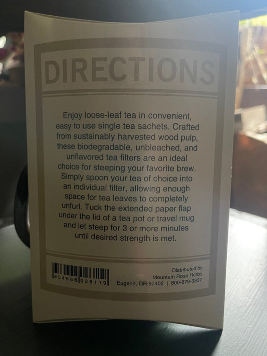 Natural Tea Filters - Empty disposable tea bags for single use