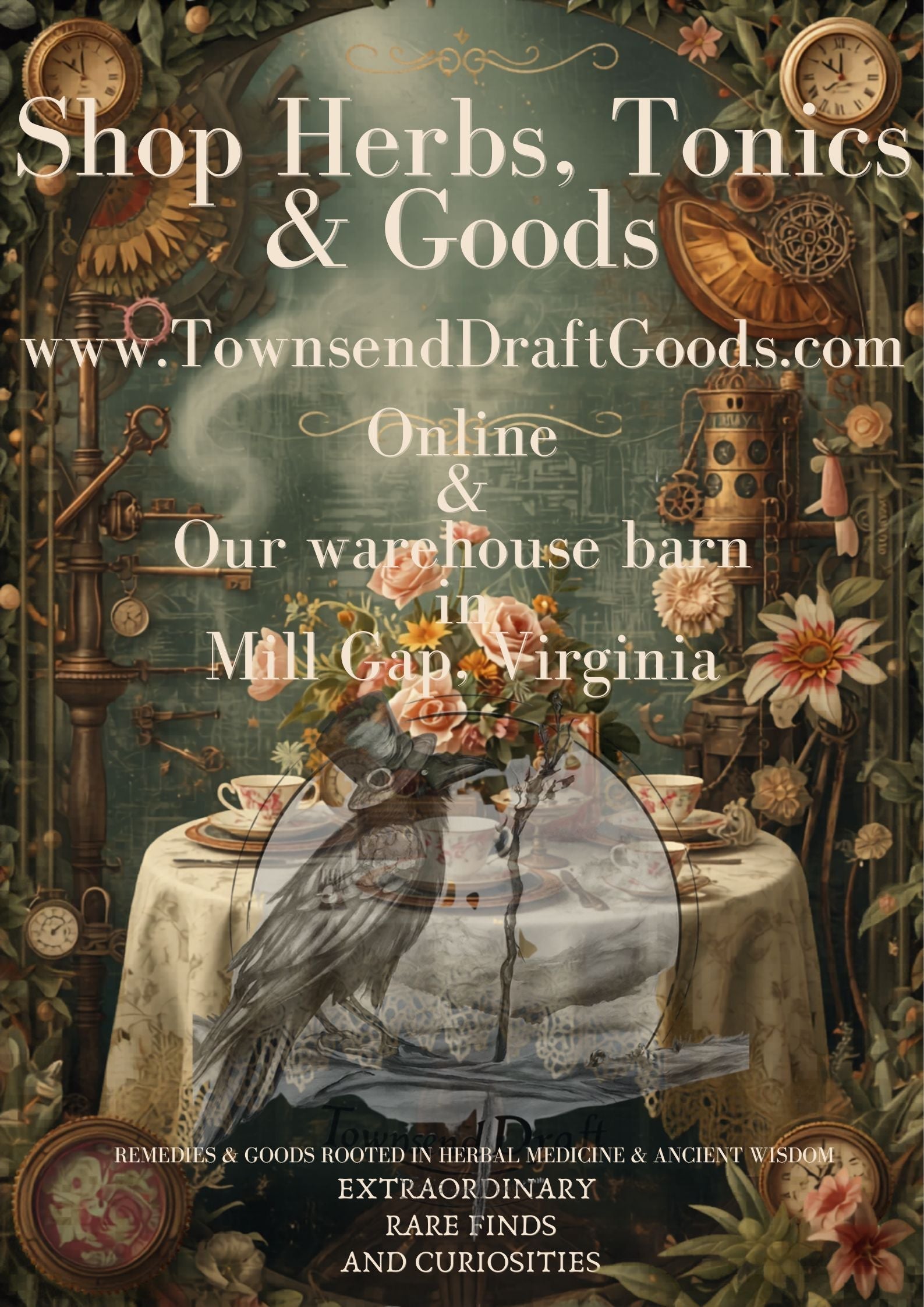 Shop our warehouse barn 11 a.m. - 5 p.m. in Mill Gap, Virginia