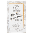 Gold Tea Infuser Basket with Lid (Stainless Steel)