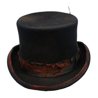 Top Hat - 100% Wool Felt - Distressed Style