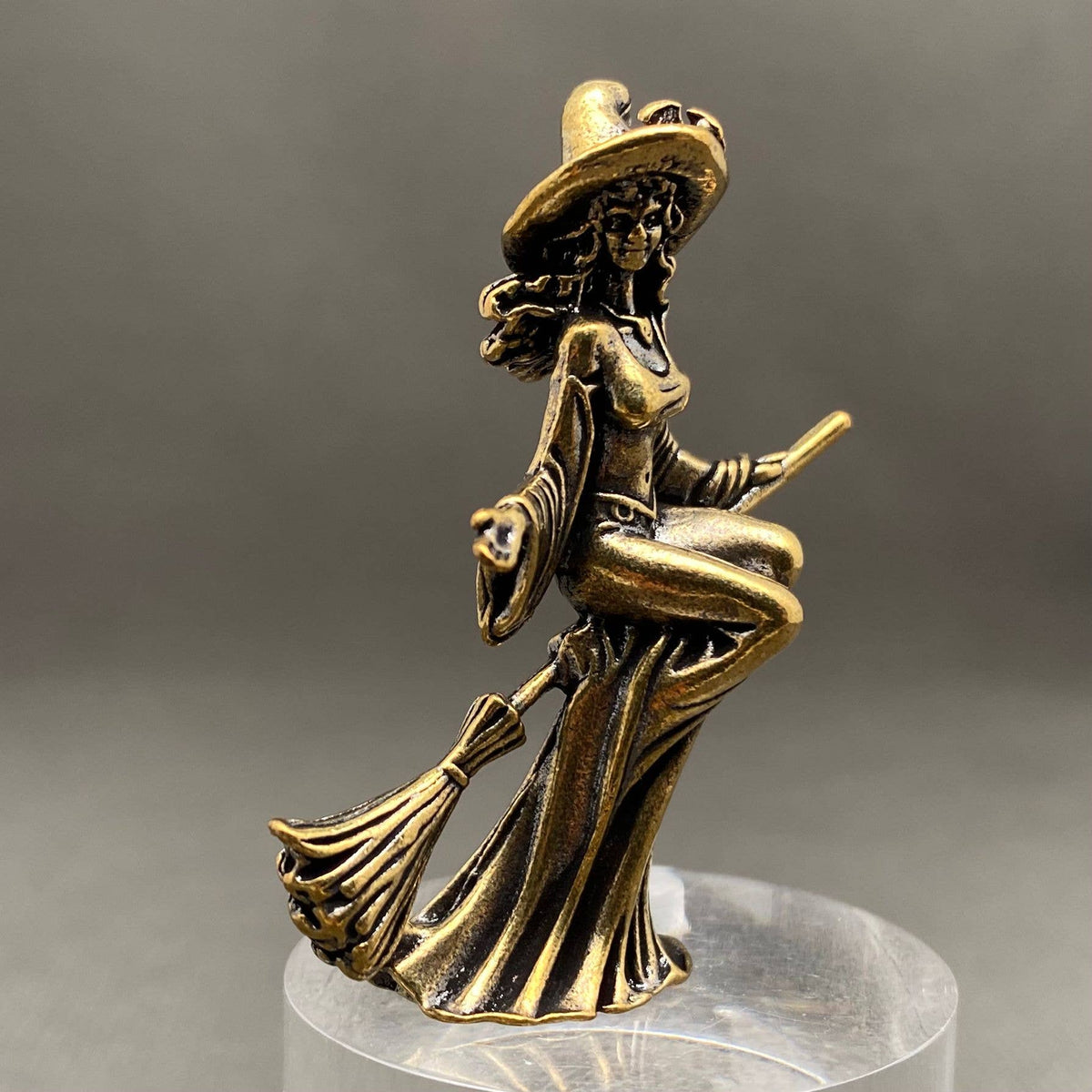 Brass Witch on a Broom