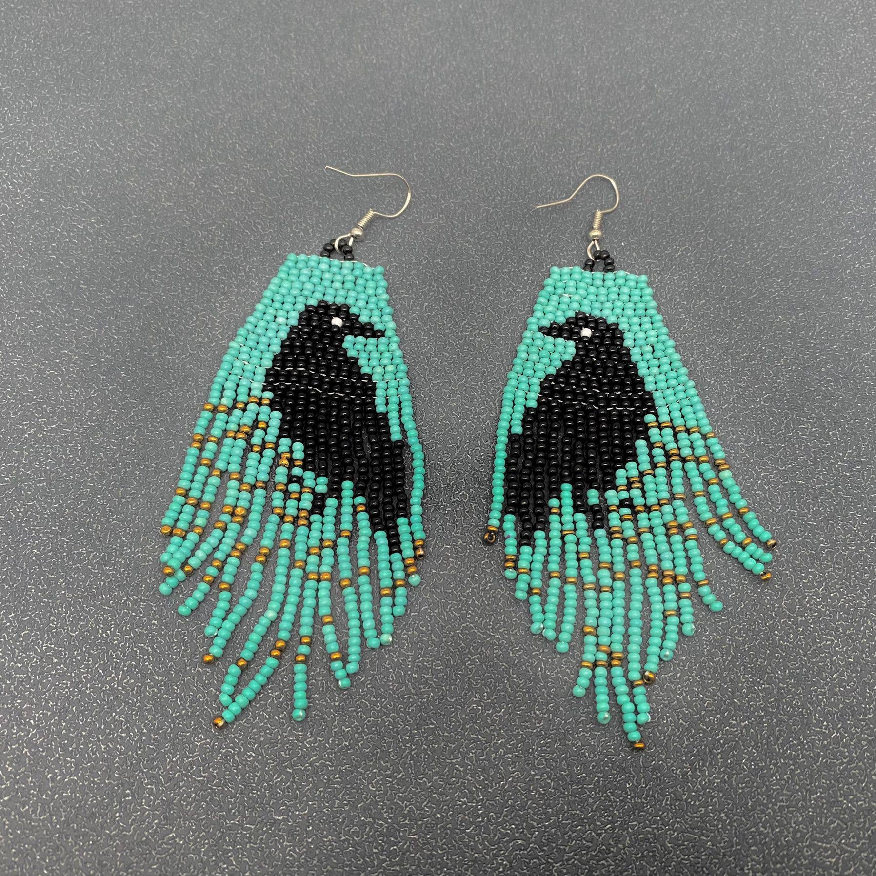 Raven Bead Earrings