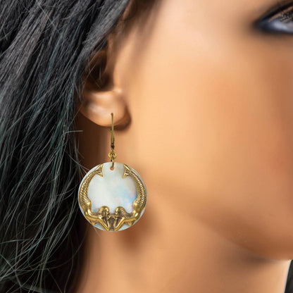 Mermaid Earrings Made with Real Sea Shells