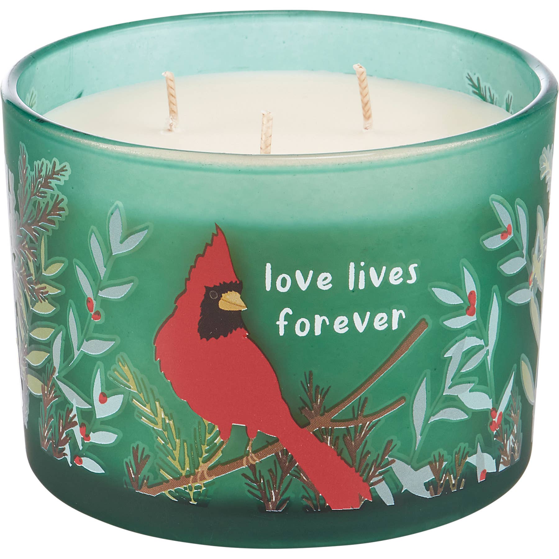 Spruce Cardinal Candle "Love Lives Forever" - Soy Wax