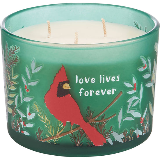 Spruce Cardinal Candle "Love Lives Forever" - Soy Wax