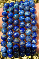 Natural Lapis Lazuli Gemstone Bracelet (8 mm beads)