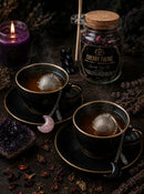 Crescent Moon Gemstone Tea Ball Infuser
