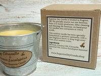 Citronella Mosquito Bucket Candle | Beeswax/Lemon Eucalyptus