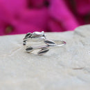 Tulip Flower Ring - Sterling Silver (adjustable size 7)