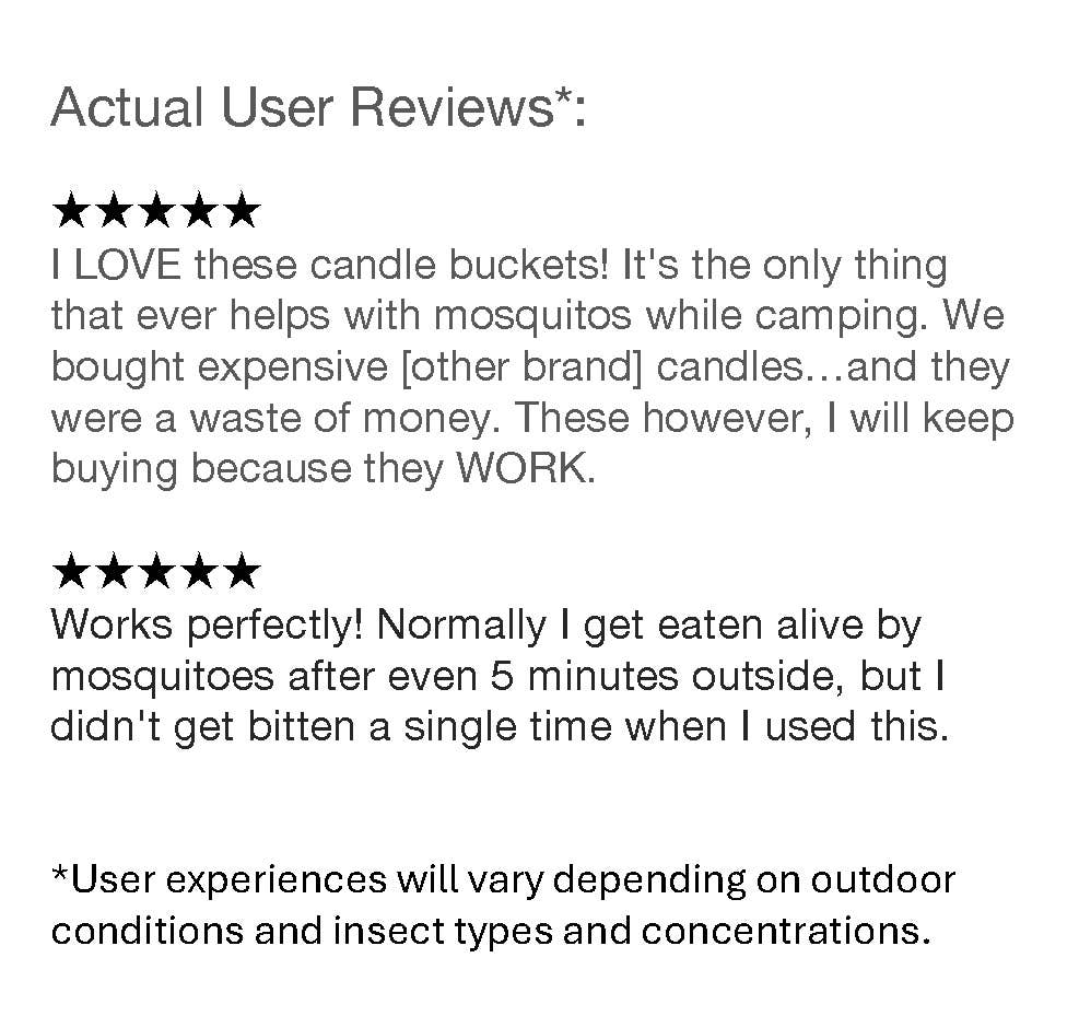 Citronella Mosquito Bucket Candle | Beeswax/Lemon Eucalyptus