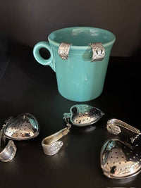 Vintage Silver Spoon & Fork Tea Strainer