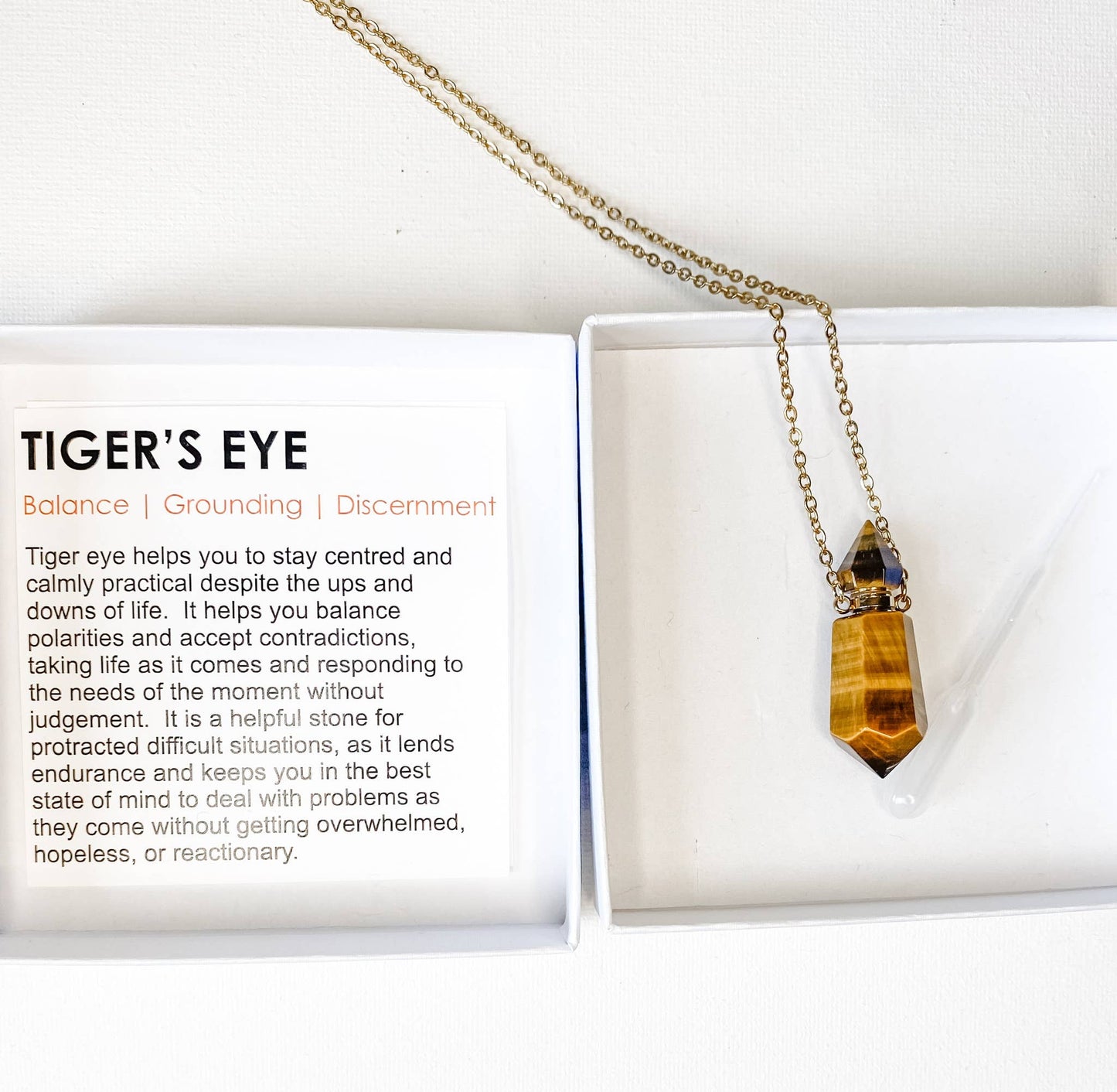 Tigers Eye Classic Double Point Crystal Aroma Diffuser