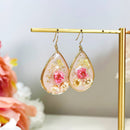 Exquisite Flower Earrings with Hypoallergenic Hook - 18K gold finish (Handmade)