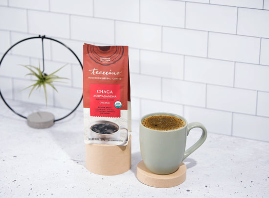 Chaga Ashwagandha Organic Herbal Mushroom Coffee No Caf 10oz