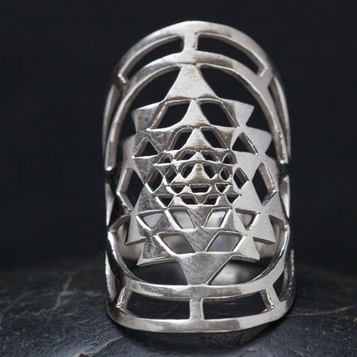 Sterling Silver Shield Ring
