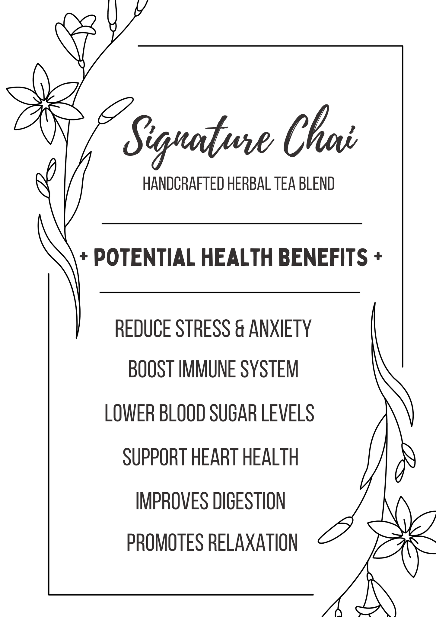 Classic Chai Tea Herbal Blend - Handcrafted