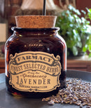Herbal Apothecary Jar Filled with Dried Lavender