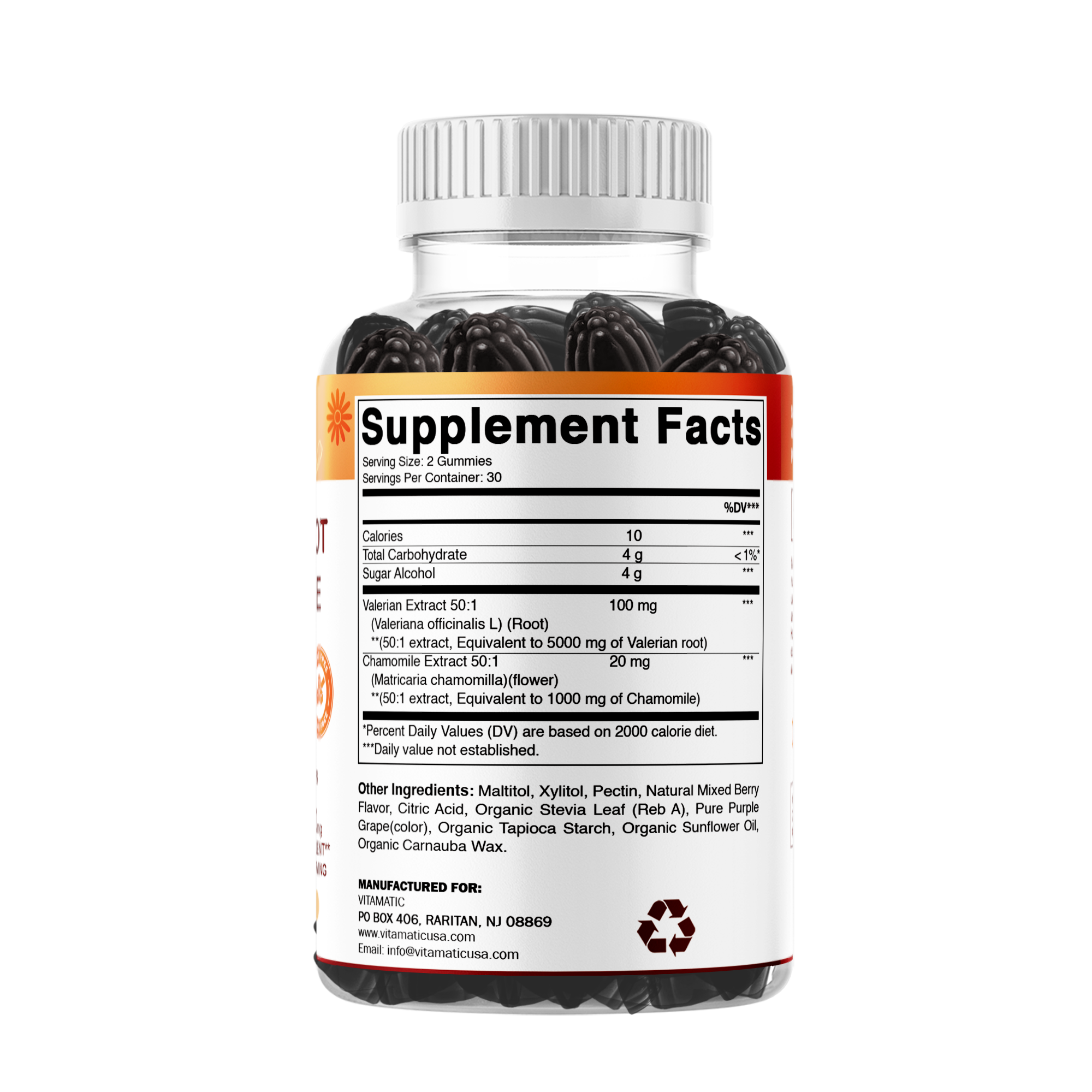 Valerian Root & Chamomile Gummies - 6000 MG Herbal Blend (60 gummies)