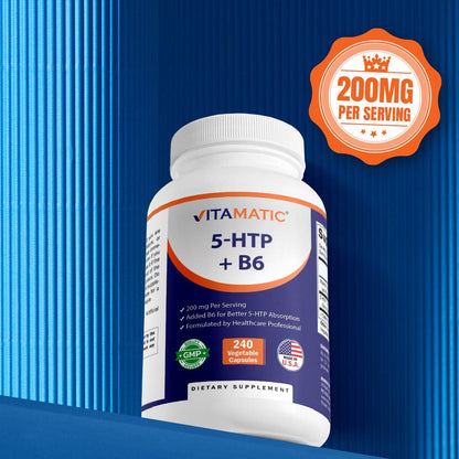 5-HTP - 200mg with B6 (240 Capsules)