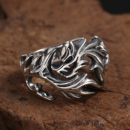 Dragon Titanium Steel Ring (Size 14)