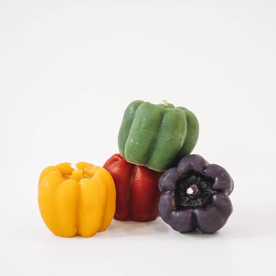 Bell Pepper Beeswax Candle - Hand-poured, so realistic looking!!!