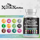 GABA, 5-HTP, L-Tryptophan L-Theanine, Ashwagandha Supplement