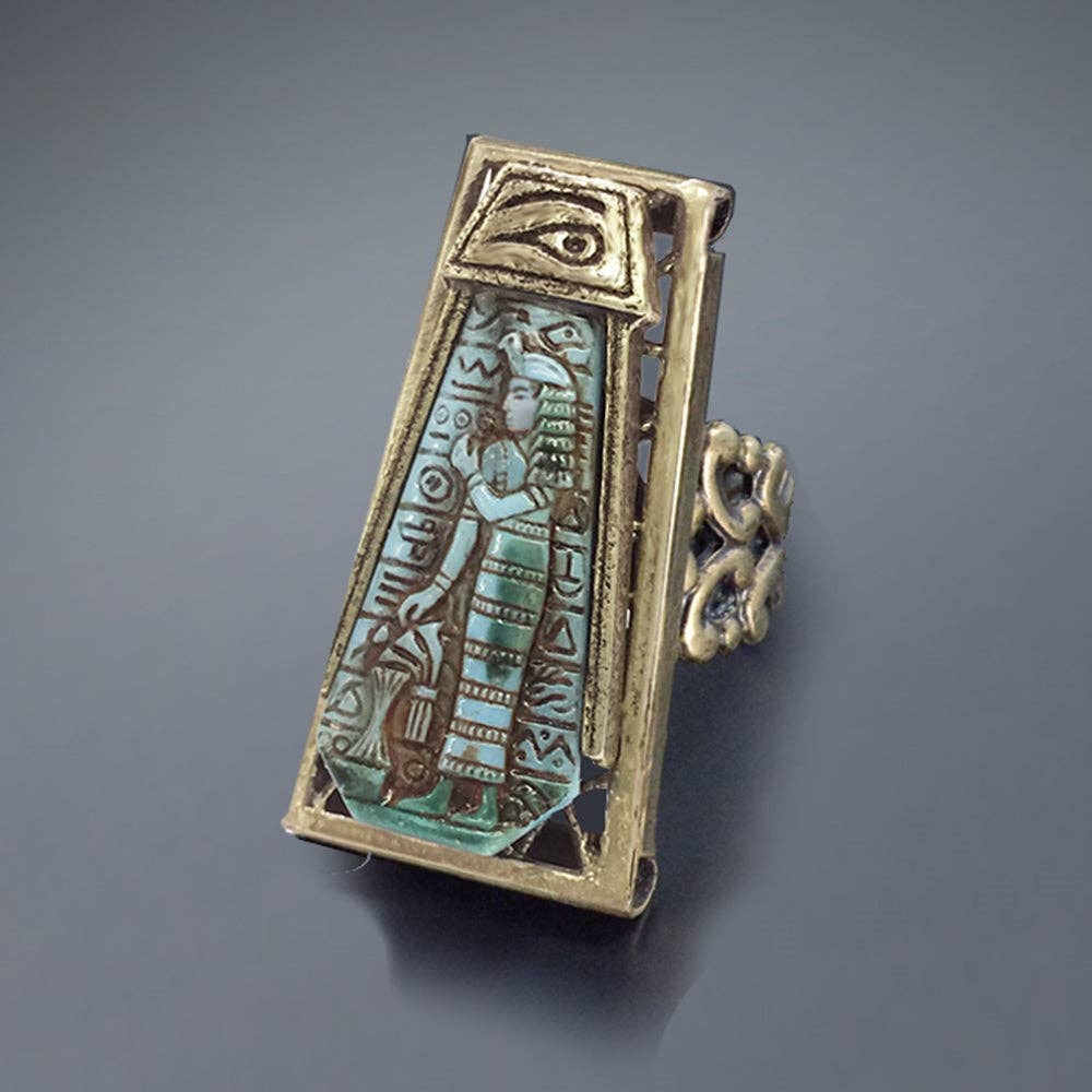 Blue Goddess Egyptian Ring