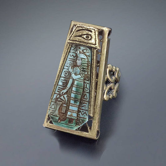 Blue Goddess Egyptian Ring
