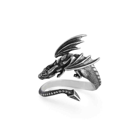 Sterling Silver Dragon Ring