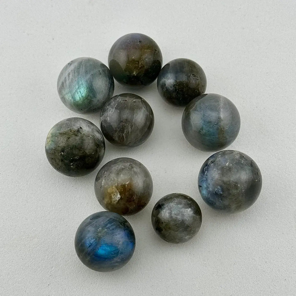 Mini Labradorite Sphere (Size of a marble)
