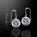OM Sterling Silver Round Hook Earrings