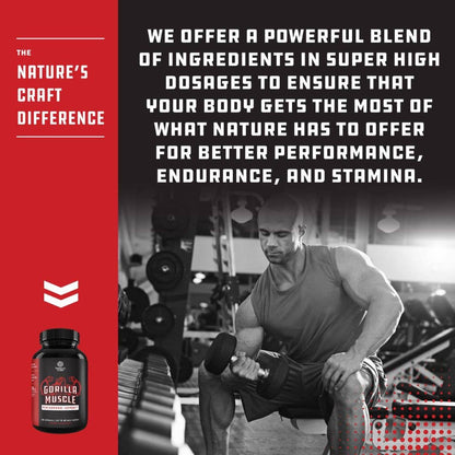 Gorilla Muscle: Performance Support - Testosterone Booster Capsules w/Maca Root