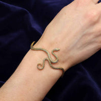 Cuff Snake Bracelet (Bronze Textured)