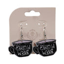 Witches Brew Wooden Acrylic Earrings