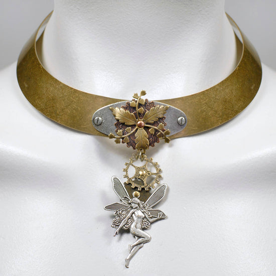 Copper-plated Brass Collar Fairy Necklace
