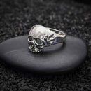 Sterling Silver Skull Ring (Size 12)