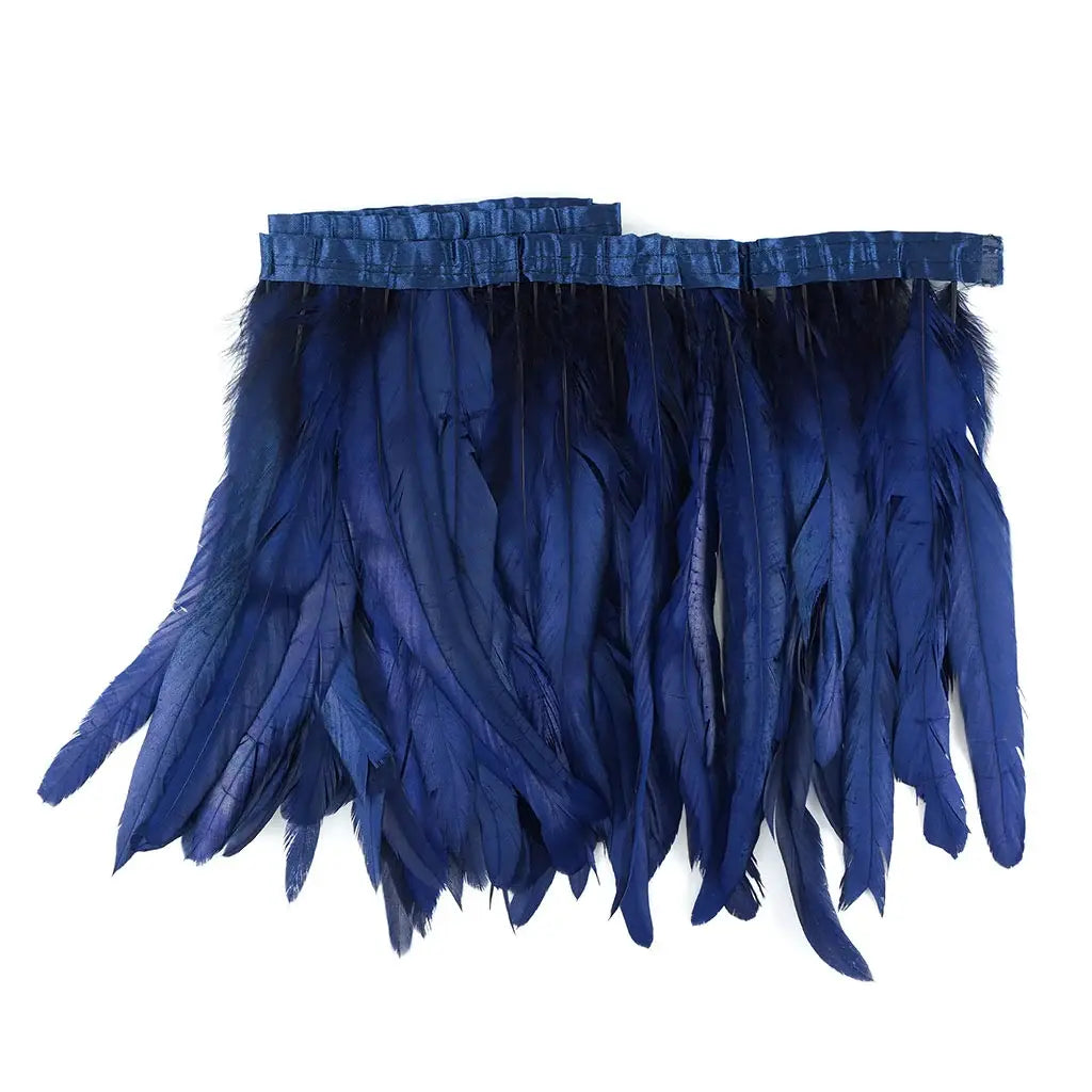 Handmade Feather Fringe Midnight Sky (1 yard strip)