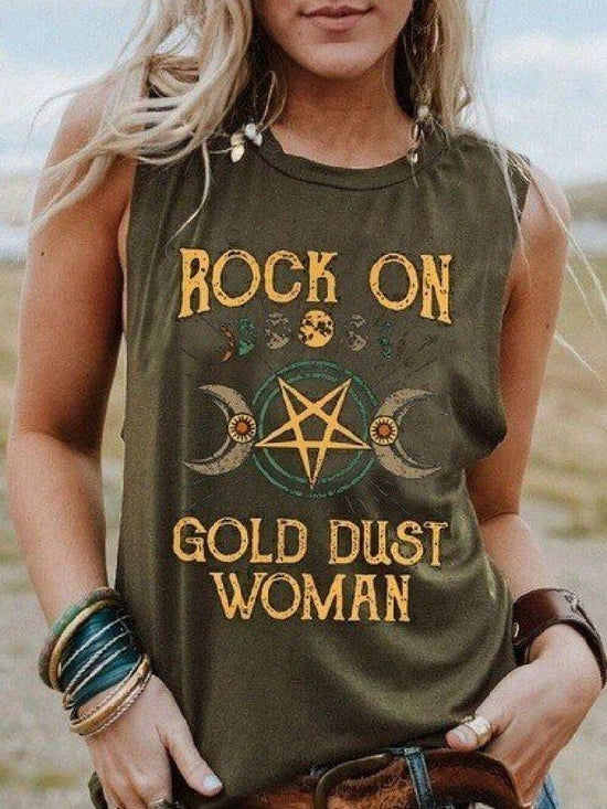 ROCK ON: GOLD DUST WOMAN - Gypsy Sleeveless T-shirt