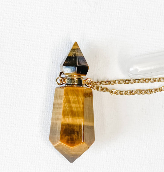 Tigers Eye Classic Double Point Crystal Aroma Diffuser