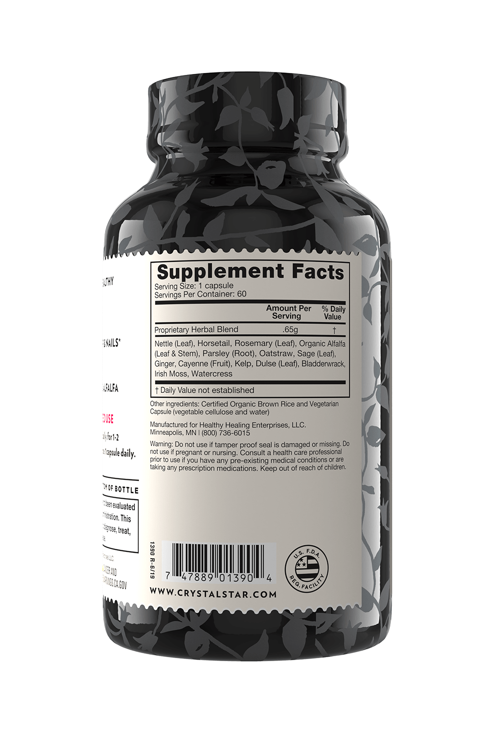 Beautiful Hair and Nails - Herbal Supplement with 14 Herbs (60 capsules)