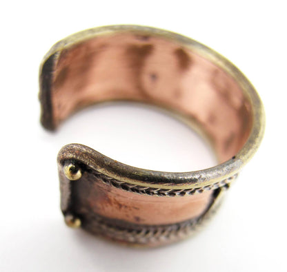 Mantra Cuff Ring - Om Mani Padme Hum (The Jewel in the Heart of the Lotus)