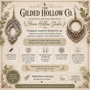 Wooden Angelic earrings with Crescent Moon