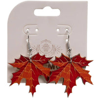 WOOD FALL LEAVES EARRING