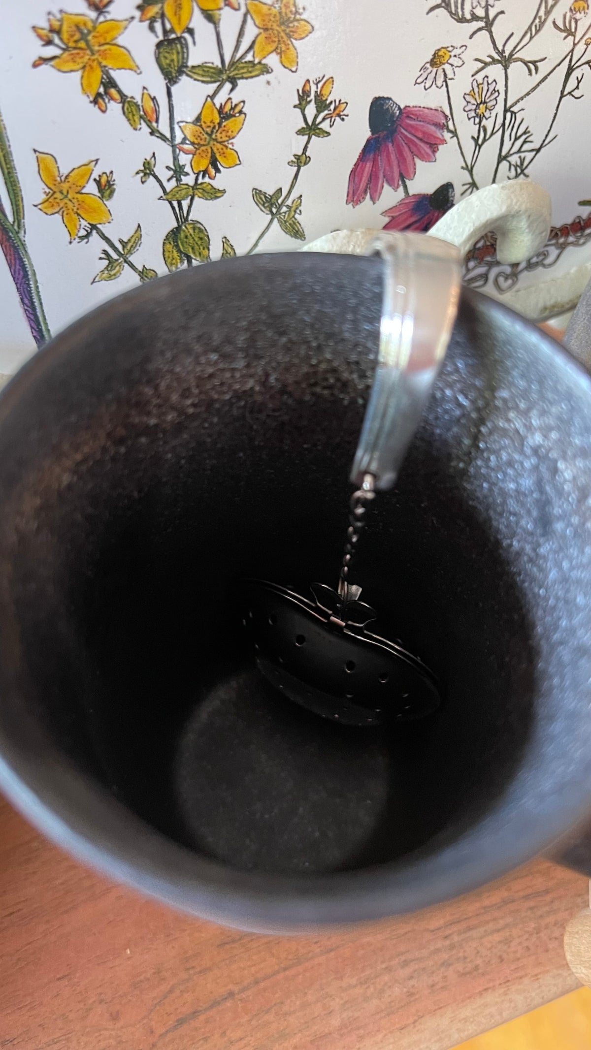 Silver Spoon & Fork Tea Strainer (Stainless steel basket)