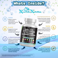 GABA, 5-HTP, L-Tryptophan L-Theanine, Ashwagandha Supplement