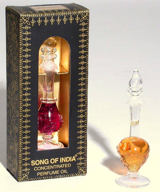Sandalwood Oil in Handblown Glass Perfume Bottle